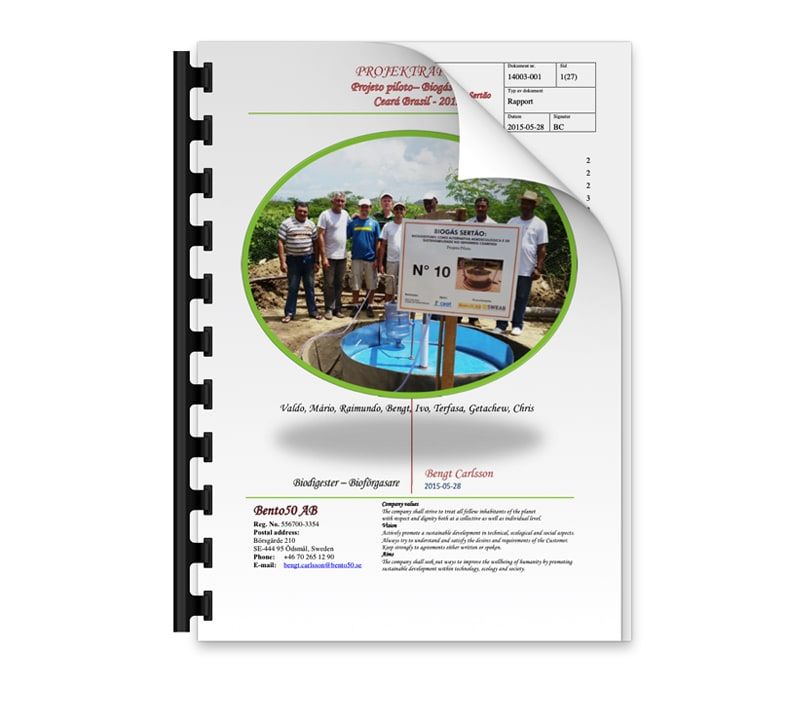 Projektrapport Biogas Sertao 150528